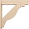 Ekena Millwork 8-in W x 44-in D x 44-in H Funston Block Rough Cedar Woodgrain TimberThane Outlooker, Primed Tan OUTUR080X44X44FST44RCPR - alternate 3